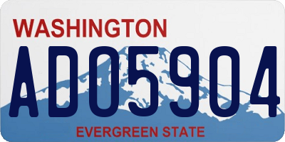 WA license plate ADO5904