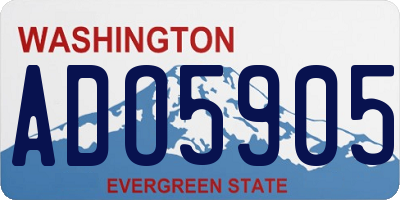 WA license plate ADO5905