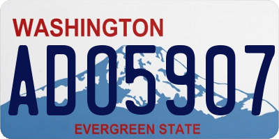 WA license plate ADO5907
