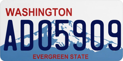 WA license plate ADO5909