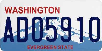 WA license plate ADO5910