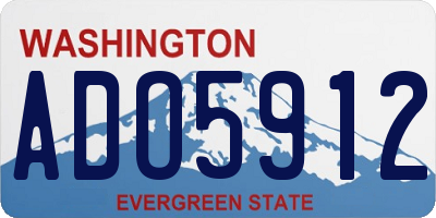 WA license plate ADO5912