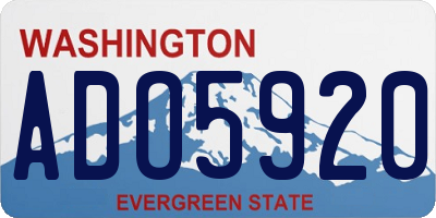 WA license plate ADO5920