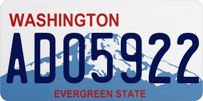 WA license plate ADO5922