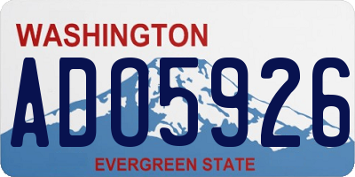 WA license plate ADO5926