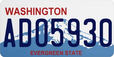 WA license plate ADO5930