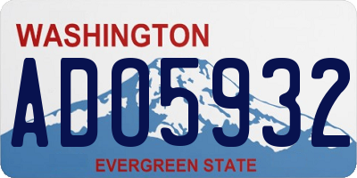 WA license plate ADO5932