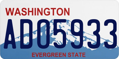 WA license plate ADO5933