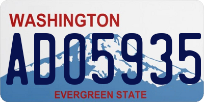 WA license plate ADO5935