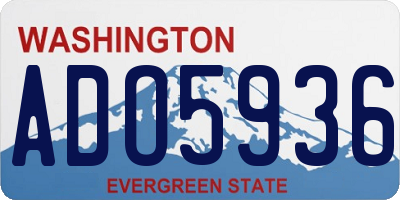 WA license plate ADO5936