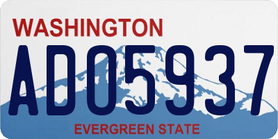 WA license plate ADO5937