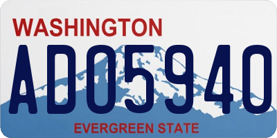 WA license plate ADO5940