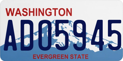 WA license plate ADO5945