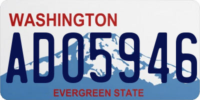 WA license plate ADO5946