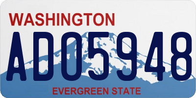 WA license plate ADO5948