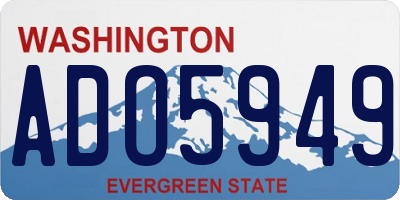 WA license plate ADO5949