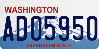 WA license plate ADO5950