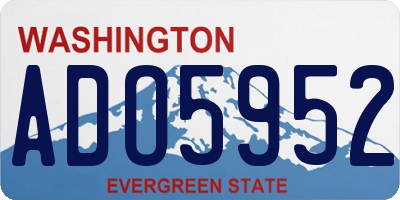 WA license plate ADO5952