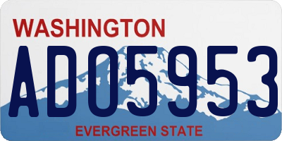 WA license plate ADO5953