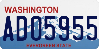 WA license plate ADO5955