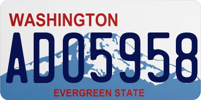 WA license plate ADO5958