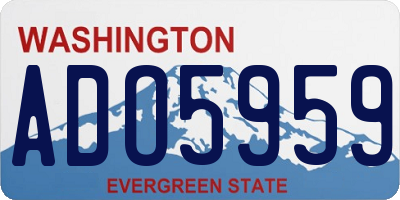 WA license plate ADO5959