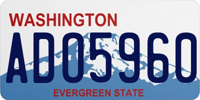 WA license plate ADO5960