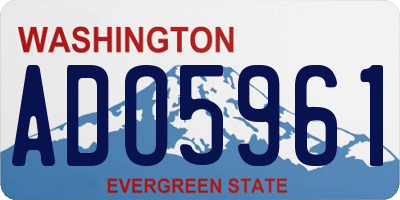 WA license plate ADO5961