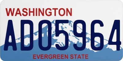 WA license plate ADO5964