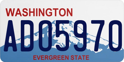 WA license plate ADO5970