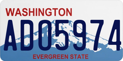 WA license plate ADO5974