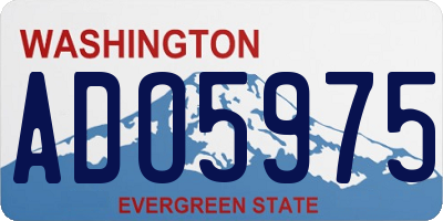 WA license plate ADO5975