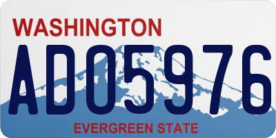 WA license plate ADO5976