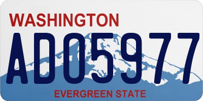 WA license plate ADO5977