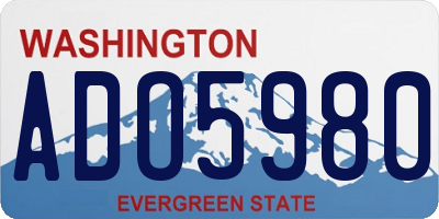WA license plate ADO5980