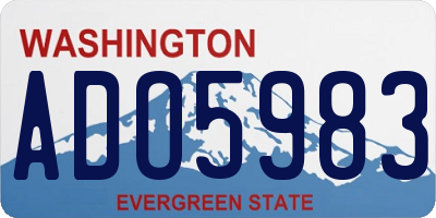 WA license plate ADO5983