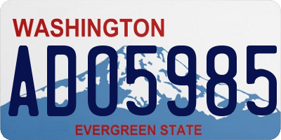WA license plate ADO5985