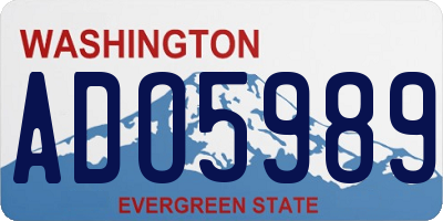 WA license plate ADO5989