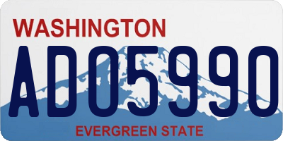 WA license plate ADO5990