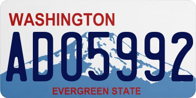 WA license plate ADO5992