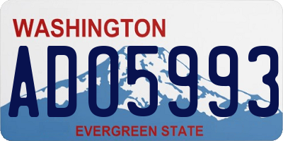 WA license plate ADO5993