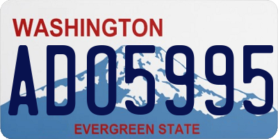 WA license plate ADO5995