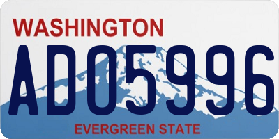 WA license plate ADO5996