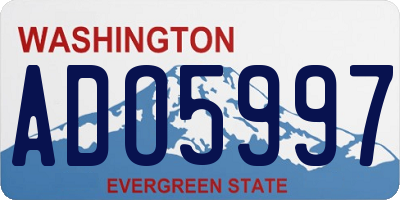 WA license plate ADO5997
