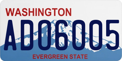 WA license plate ADO6005