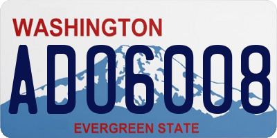 WA license plate ADO6008