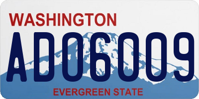 WA license plate ADO6009