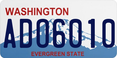 WA license plate ADO6010