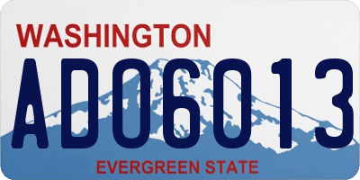 WA license plate ADO6013