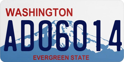 WA license plate ADO6014